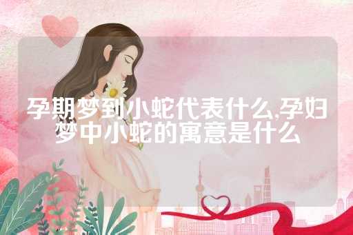 孕期梦到小蛇代表什么,孕妇梦中小蛇的寓意是什么