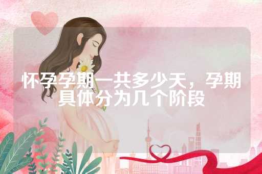 怀孕孕期一共多少天，孕期具体分为几个阶段