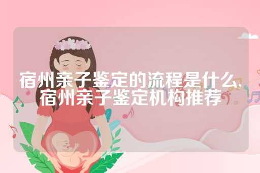 宿州亲子鉴定的流程是什么,宿州亲子鉴定机构推荐